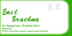 emil brachna business card